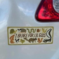 5pcs I Brake For Lil Guys Car Stickers Cute Animal Pattern Auto Decoration Accessories voijeph