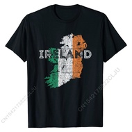 Irish Map And Flag Souvenir - Distressed Ireland T-Shirt Brand Mens T Shirt Normal T Shirt Cotton Gi