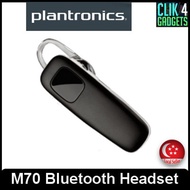 Plantronics M70 Bluetooth Headset /Black with White Stripe/1 Year Local Warranty