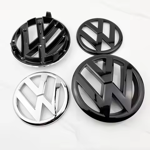 Volkswagen 135mm Car Front Grille Badge and 110mm Rear Trunk Emblem Lid Logo Accessories For VW Golf