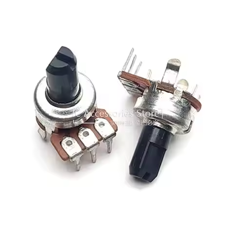 5PCS 121 Type Rotary Potentiometer A10K A20K A500K Speaker Audio Volume Adjustment Potentiometer 3Pi