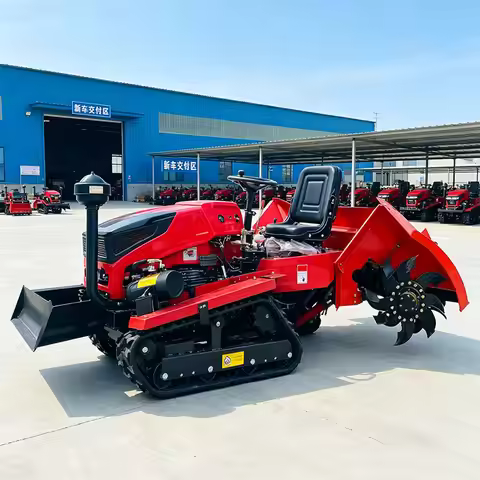 Customized 50HP Dry Land Rotary Tractor Subsoiling Harrow Rake Bedding Furrow Ridging Mulching Seedi