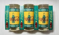 §鈺康商行§Coca'Cola可口可樂 復古黃綠標 水杯 玻璃杯組(3入)復古懷舊收藏品