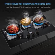 Special Offers/ 3 burner gas stove/9KW+2.5KW+9KW dapur gas kaca/built in+Desktop 2in1/Timed 199min 煤
