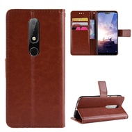 Nokia 7 Plus / 5.1 Plus / 6.1 Plus / 8.1 Plus Case Flip PU Leather Wallet Back Cover Nokia6.1 Plus P