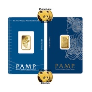 TT9 Pamp Suisse 9999 Gold Bar 1g -2.5g , Lady Fortuna / Rosa , 1 gram - 2.5 gram