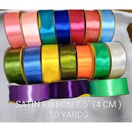SATIN RIBBON 1.5" (4 CM )5O YARDS