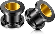 Gauges for Ears Stainless Steel 00g Tunnels and Plugs for Ears Gauges Hypoallergenic Ear Stretcher E