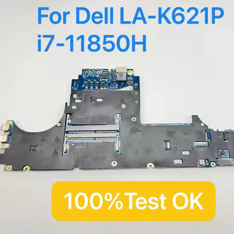 LA-K621P Notebook Mainboard For Dell Precision 7560 Laptop Motherboard DDR4 With i7-11850H CPU 100% 