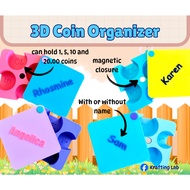3D Coin Organizer | Coin Holder | Giveaway, Souvenir, Gift Coin holder
