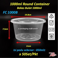 Round Container with Lid (50Pcs ) / Bekas Makanan Bulat 8oz/10oz/12oz/16oz/20oz/25oz/30oz/750ml/1000