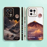 Mountain Scenery Sunset Side Printed E-TPU Phone Case For XIAOMI POCO F4 F3 M5 M4 X5 X4 X3 C40 F5 F1 REDMI K50 K40 NOTE 12 11 10 S GT PRO PLUS NFC Gaming Turbo 5G