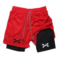 New Men Running Shorts Gym Sports Shorts 2 in 1 Quick-Drying Training Gym Suitable for Summer Shorts