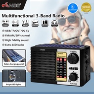 [COD]NSS 6 in 1 Solar Radio fm am original with Bluetooth Speaker Radio am fm Rechargeable with Solar Panel with Emergency LED lights support USB and TF Card