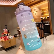 Motivational Drinking Water Bottle 2 Liter Gradient Rainbow 2 LITER BOTTLE/