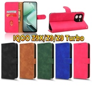 Casing For IQOO Z9X Z9 5G 2024 Phone Case Skin feel flip cover leather Bracket cover For IQOOZ9 Z 9 