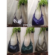 [EWA] Korea Air Transport~Korean Genuine Leather Crossbody Bag~2story Sheepskin Curved Bag ️~Simple 