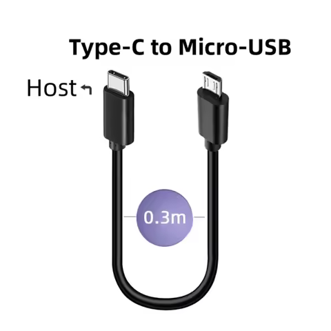 Type-C to Micro-USB Charging Cable USB 2.0 Type C Host to Micro USB OTG Data Sync Charger Cord for S