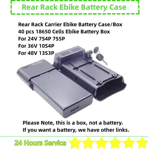 City Bike Rear Rack Carrier Ebike Battery Box 24V 36V 48V Battery Box compatible Ansmann Battery Cas