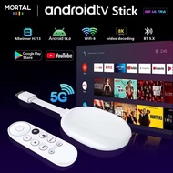 Smart TV Stick Android14 Allwinner H313 Mortal Q2 Ultra Chromecast Voice Remote WiFi6 4K@60fps WiFi6