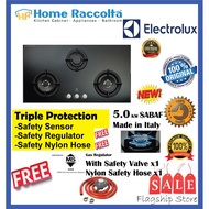 Electrolux EGT7637CK Gas Hob(Glass) Electrolux Hob 78cm FORZA 3-Burner Gas Hob EGT7637CK +Gifts