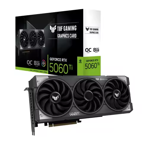 TUF Gaming GeForce RTX 5060 Ti 8GB OC GDDR7 DLSS4 Gaming Video Cards Triple Fan Cooler GPU for Gamin