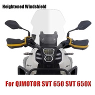 For QJMOTOR SVT 650 SVT 650X SVT650 SVT650X Motorcycle Front Heightened Windshield Windscreen Modifi