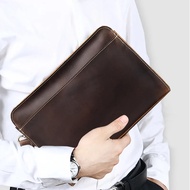 Genuine Cowhide Handbag - Original Genuine Leather Clutch Handbag - Genuine Leather Men's Clutch Bag