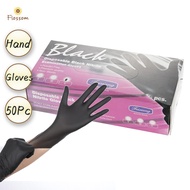 50Pcs Black Rubber Gloves Disposable Nitrile PVC Vinyl Gloves 25Pair For 1Box