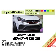 MG3 STICKER MYVI 3RD GENERATION CAR STICKER PERODUA MYVI DAIHATSU