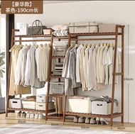 Come 80cm / 170cm / 190cm Bamboo Clothes Rack Hanger Floor Standing Wardrobe Bedroom Hanger Home Han