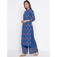 Kurti Set Please Bunai Size M Color biru with Palazzos Pants Indian Kurti Shirt/ Indian Anarkali Dre