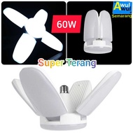 60w LED Bulb House Light in the Shape of a Very Bright Propeller Fan