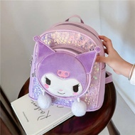 beg sekolah perempuan beg sekolah hitam beg sekolah roda New Kindergarten Kuromi School Bag Children