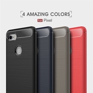 For Google Case Pixel 3A 2 4 5 Fiber4A XL 3XL 2XL Cell Phone Case Carbon Silicone Cover
