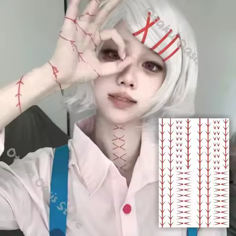 Tokyo Ghoul JUZO SUZUYA REI Transfer Tattoos Cosplay Ornaments Mascot Daily Hallowmas Tattooing Stic