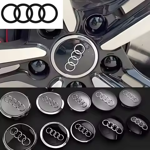 4PCS 60mm 61mm 68mm 69mm 77mm Car Wheel Center Cap Hub Cover Badge For Audi A6 A3 A4 A5 A6 Q2L Q3 Q5