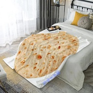 Blanket blanket Pancake blanket Nap Funny Flannel Air Conditioning blanket Printed Burrito Breakfast