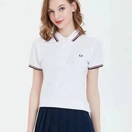 Fred Perry Polo Shirt 100%ORIGINAL Embroidered Cotton Top Casual and Comfortable Women Polo Shirt ba