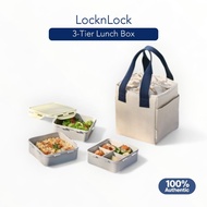 [LocknLock] 3-Tier Food Container Lunch Box Set 870ml x3 with Insulated Cooler Bag & Ice Pack