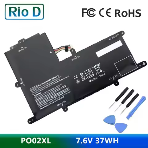 PO02XL 37Wh 7.6V Laptop Battery 824560-005 TPN-Q166 HSTNN-IB7G For Stream11-R015WN 11-R014WM HSTNN-D