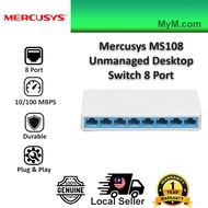 Mercusys MS108 8 Port Switch Hub/10Mbps/100Mbps/Plugnplay/Nas/ms105/Router/Desktop/Tplink/dlink/Ruji