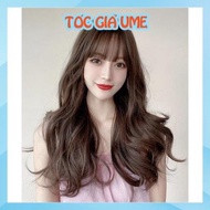 Korean style milk tea brown long wavy full head wig TGNA06