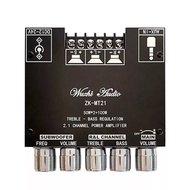 (ส่งจากกรุงเทพ) พร้อมส่ง ZK-HT21 เครื่องขยายเสียง 2.1 ช่อง TDA7498E บลูทูธซับวูฟเฟอร์ดิจิตอลสูง 160W