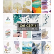 40 Styles Nordic Style Creative Leaf Cotton Linen Partition Half Curtain for Living Room Bedroom Kit