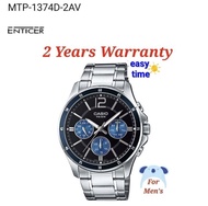 Casio Men Watches Original [2YEARS WARRANTY] MTP-1374D-2A Jam Tangan Lelaki Leather watch MTP-1374D 
