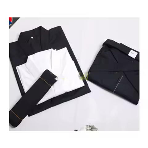 Iaido Iao Uniform 4-pieces Sets Tops Jacket Shitagi Underwear Hakama Obi Belt for Men Women Japanese