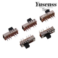 YUSENSS 5pcs Micro Slide Switch, 10P 2P4T 4 Position Toggle Switch, Mini Vertical 5mm Toggle SS-24E0