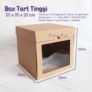 (5Pcs) TALL TART CAKE BOX 25 x 25 x 25 TART/ 25X25X25