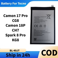 Battery Bateri for TECNO Camon 17 Pro / Camon 18P / Spark 8 Pro Batery CG8 CH7 KG8 BL-49JT
